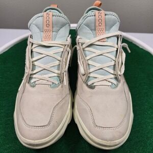 ECCO MX Sneaker Boots Men 10-10.5 Light Beige Leather Lace Up‎ All-Terrain